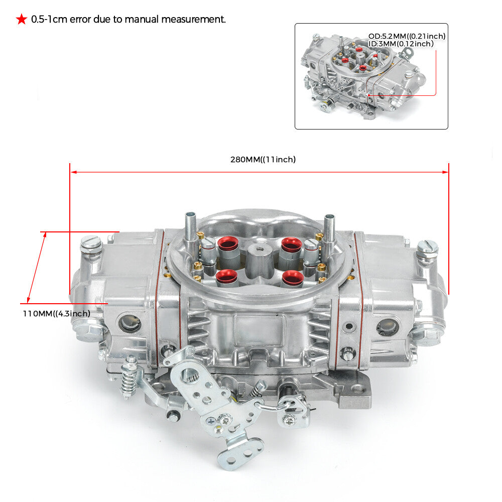 4 Barrel 850CFM Double Pumper Mechanical Carburetor BR-67201 For Holley