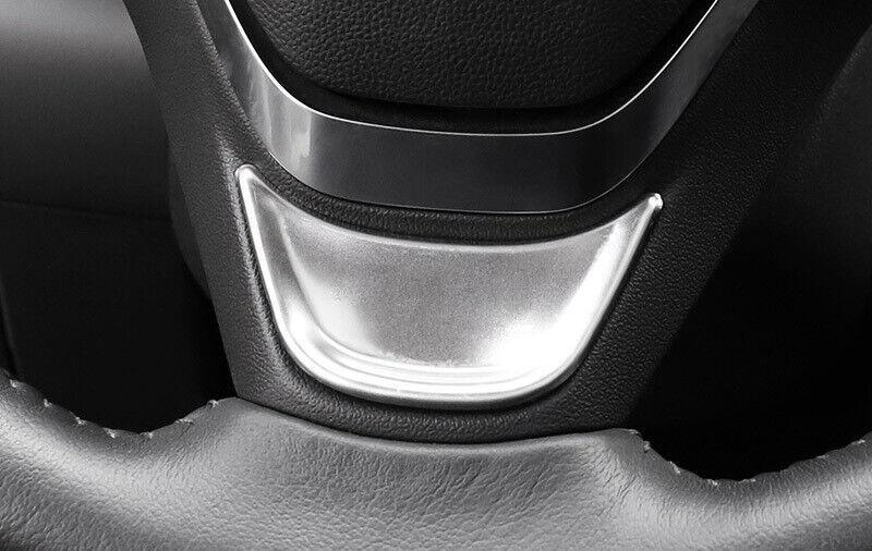 for Chevrolet Equinox 2018-2021 Silver Titanium Steering Wheel Panel Cover Trim