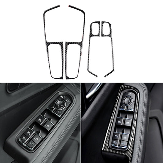 Carbon Fiber Window Lift Switch Button Panel Trim for Porsche Macan 2014-2019
