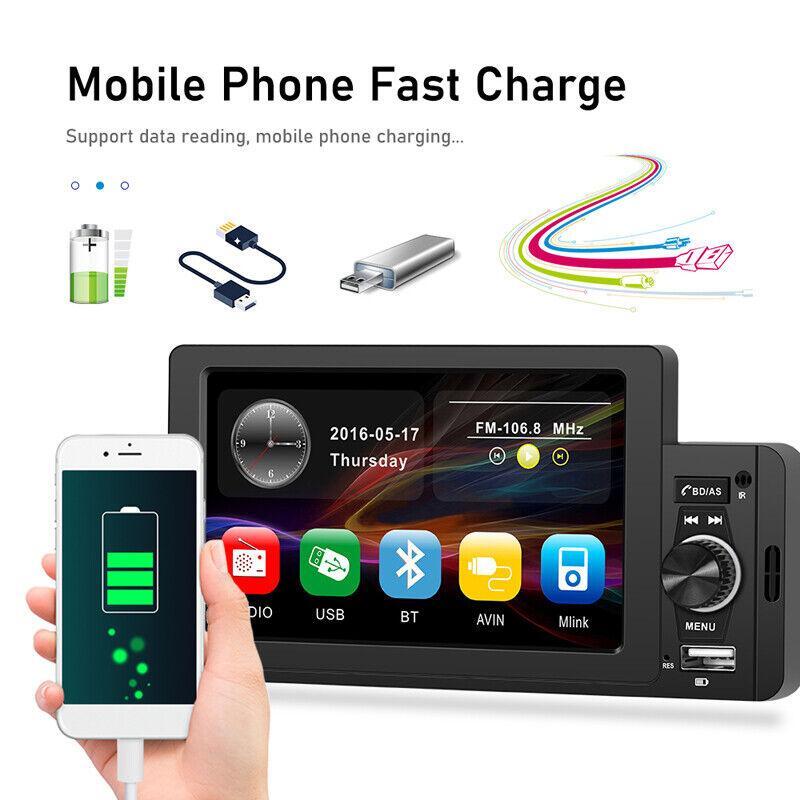 High-definition touchscreen 1 DIN car stereo radio FM USB AUX TF MP3 MP5 player dashboard kit 5- n