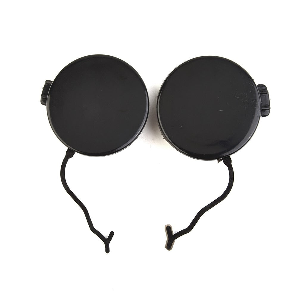 2pcs Front Bumper Tow Hook Eye Cap Cover Fit for Porsche 2011-14 Black