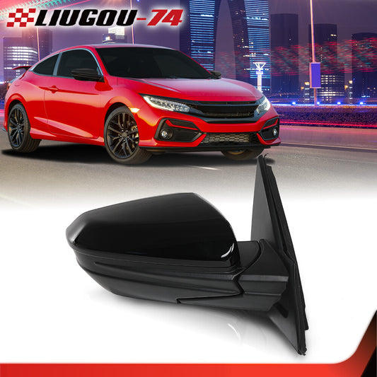Fits for Honda for Civic LX DX 16-21 Power Mirror Passenger Side Power Manual Folding - v