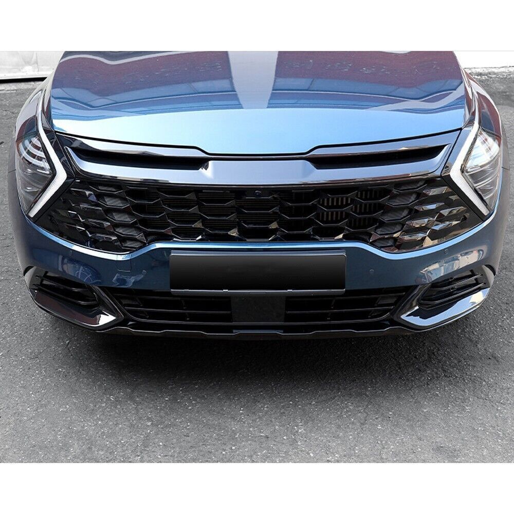 Front Fog Light Lamp Frame Cover Trim Gloss Black for Kia 2023 2024 n