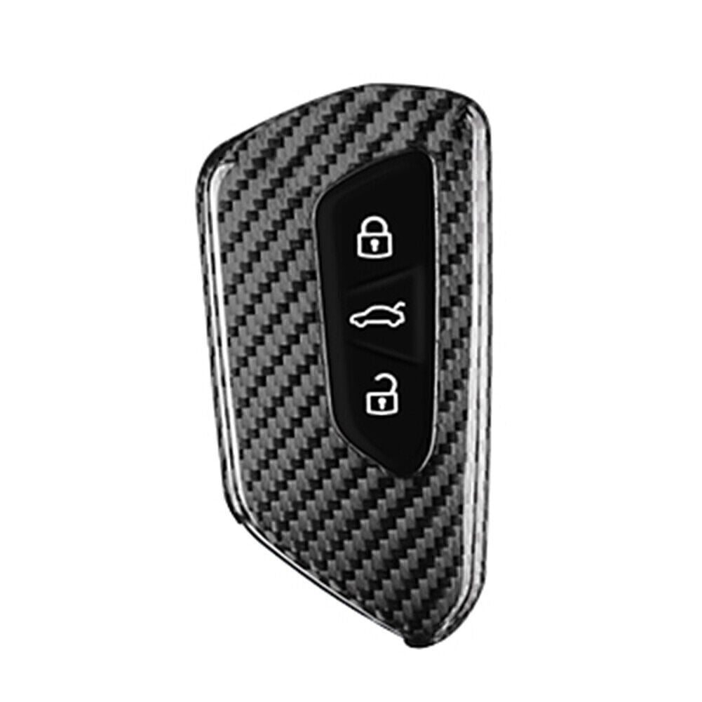 Silver Black Carbon Fiber Remote Key Fob Cover Case for VW for Golf MK8 2020-2021 Q