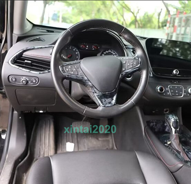 1X Black Wood Grain Steering Wheel Button Cover Trim For 16-24 for Chevrolet Malibu
