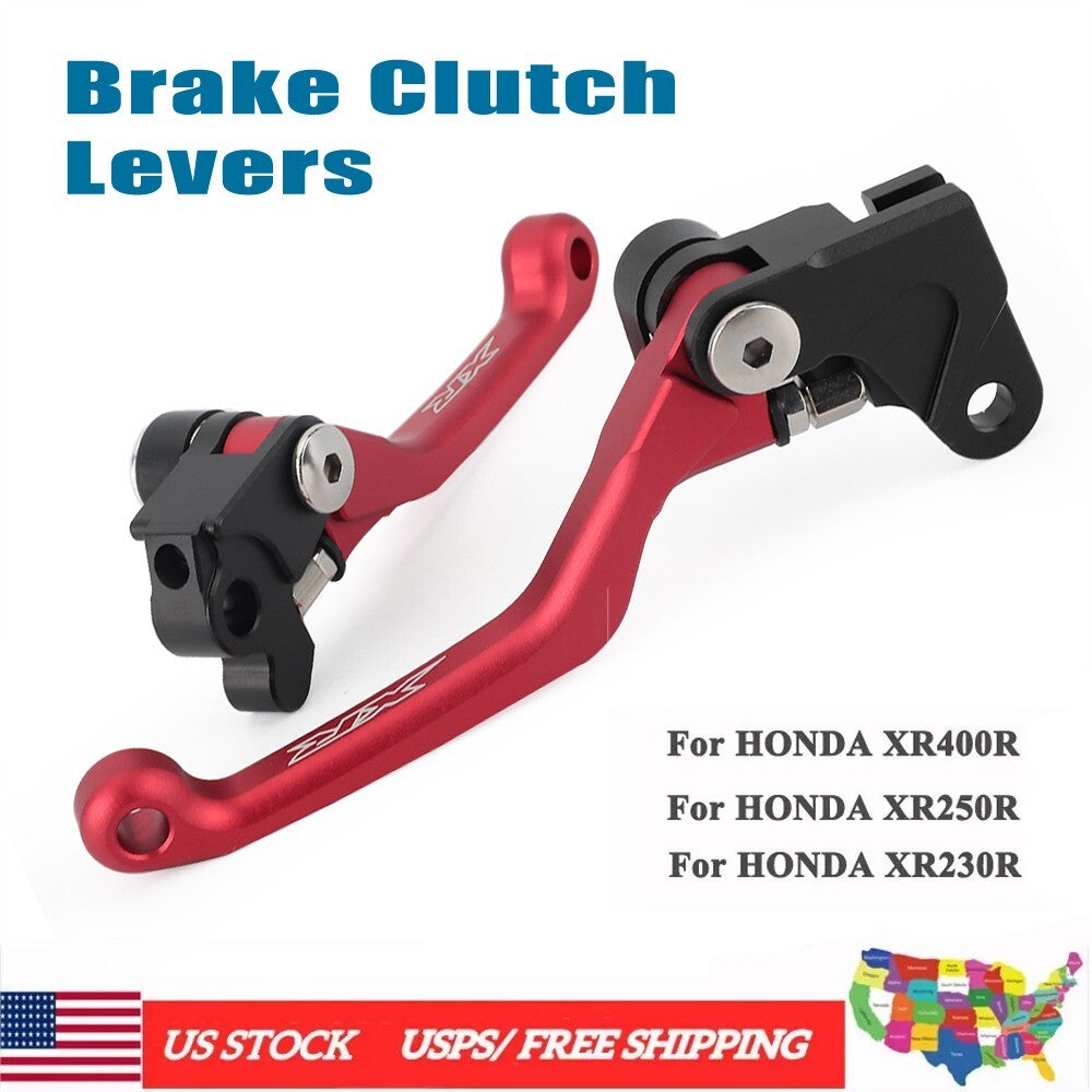 XR LOGO for HONDA XR400R XR250R XR230R CNC Dirt Bike Pivot Brake Clutch Levers Q