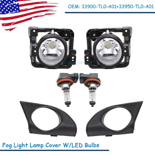 H11 dual fog lights and protective cover with LED bulbs are suitable for Acura TSX. n