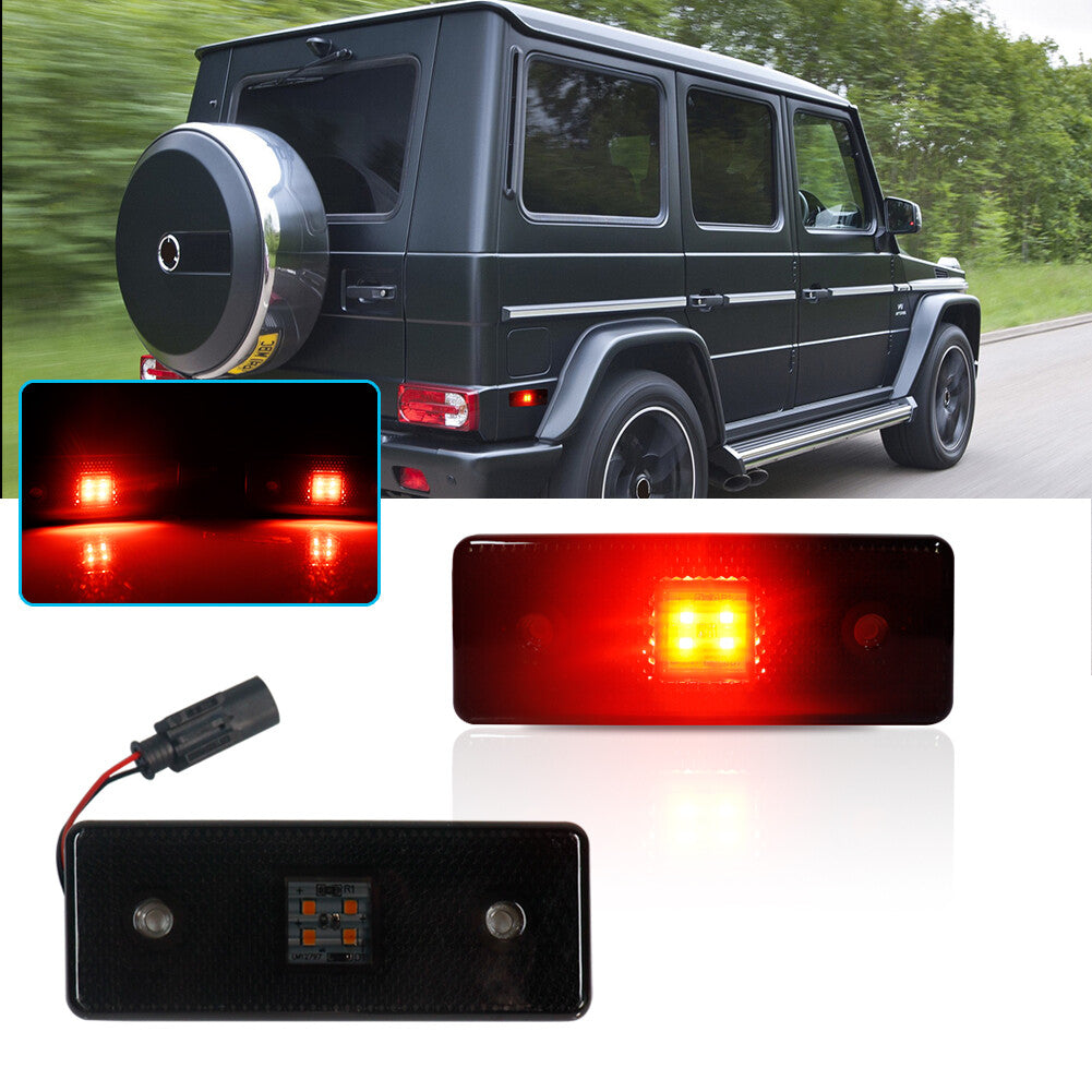 LED Red Rear Side Marker Turn Signal Light for 15-18 for Benz G500 G550 G63 G65 AMG- v