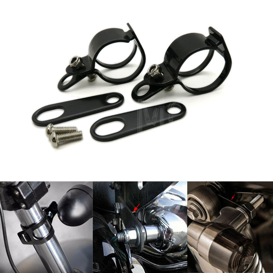 Motorcycle Turn Signal Relocater Holder Fork Clamps Shock Bracket For Cafe Racer Q