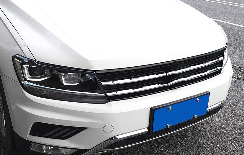 2017-2021 for Volkswagen for Tiguan Black Steel Exterior Headlight Lamp Strip Trim