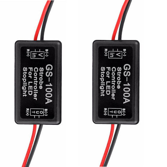 2Pcs LED Brake Stop Light Strobe Flash Controller Module Fits For Any 12v Cars Q