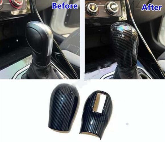 Fits for VW for Jetta 2011-2021 carbon fiber ABS internal shift button cover trim