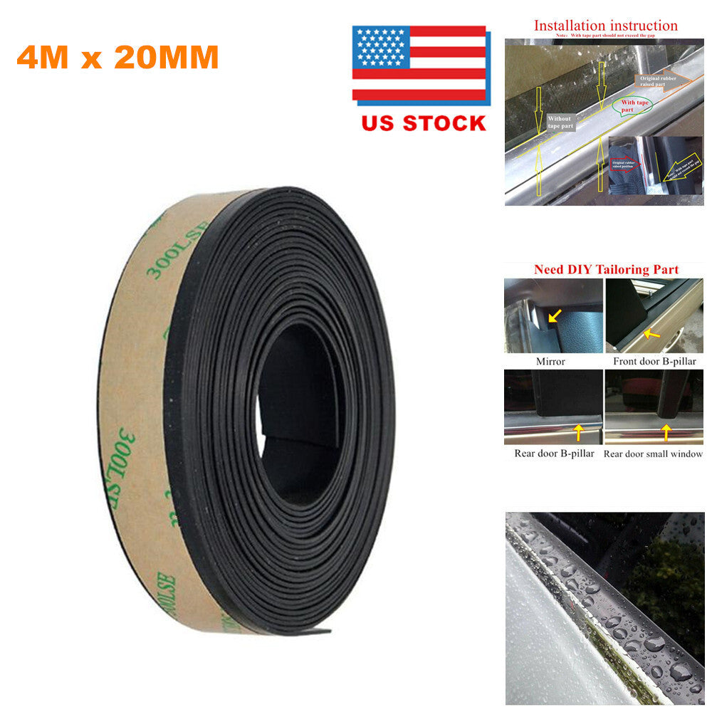 4-meter rubber weather draft seal strip suitable for molding edge decoration of automotive SUV window edges - n