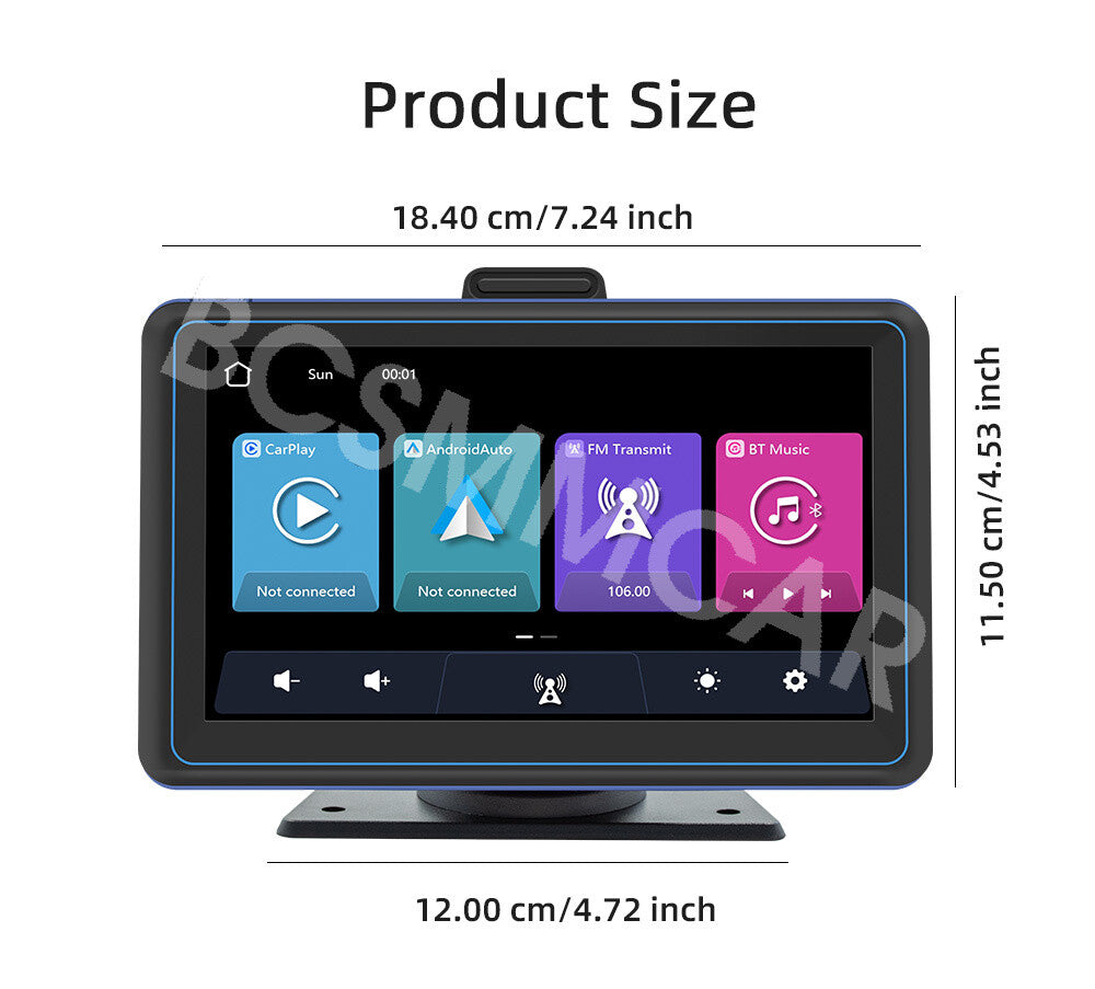 Touch Screen Head Unit For Apple CarPaly Stereo Radio Multimedia Player Portable