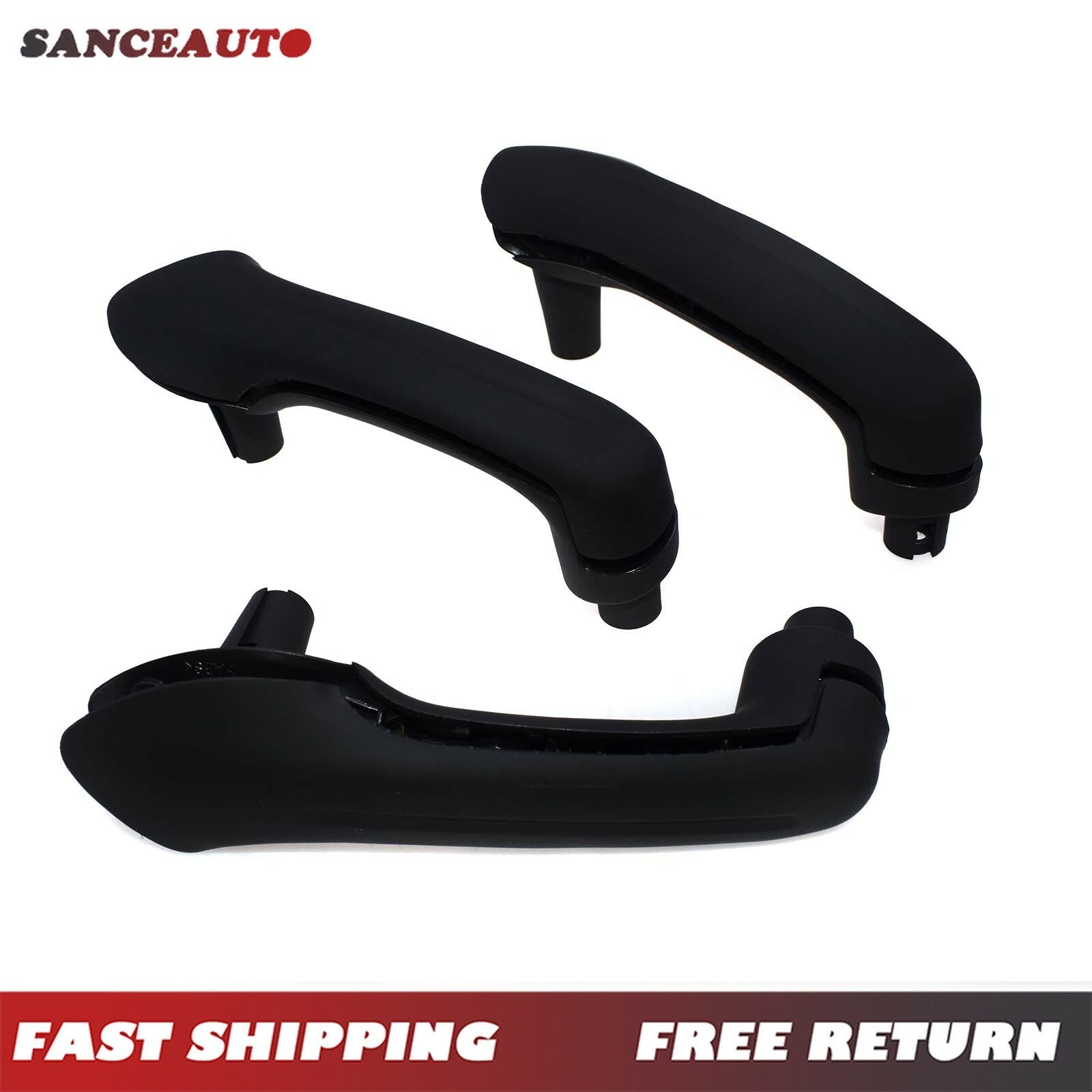3-Piece Black Inner Door Handle Panel Set for Jetta for Golf MK4 1J0 867 172 A Brand New n