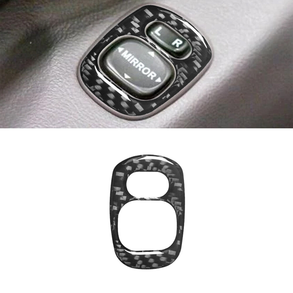 Carbon Fiber Rear View Mirror Button Trim for Toyota Celica 2001-2005