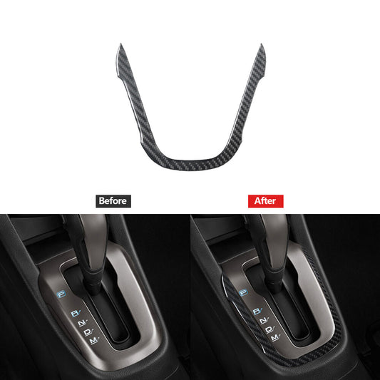 Carbon Fiber Interior Floor Console Cup Holder Cover Trim for Fiat 500L 2014-17 v