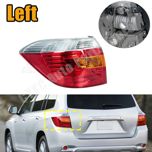 Left Tail Lamp Assembly Rear Bumper Tail Light for Toyota Highlander 2007-2010