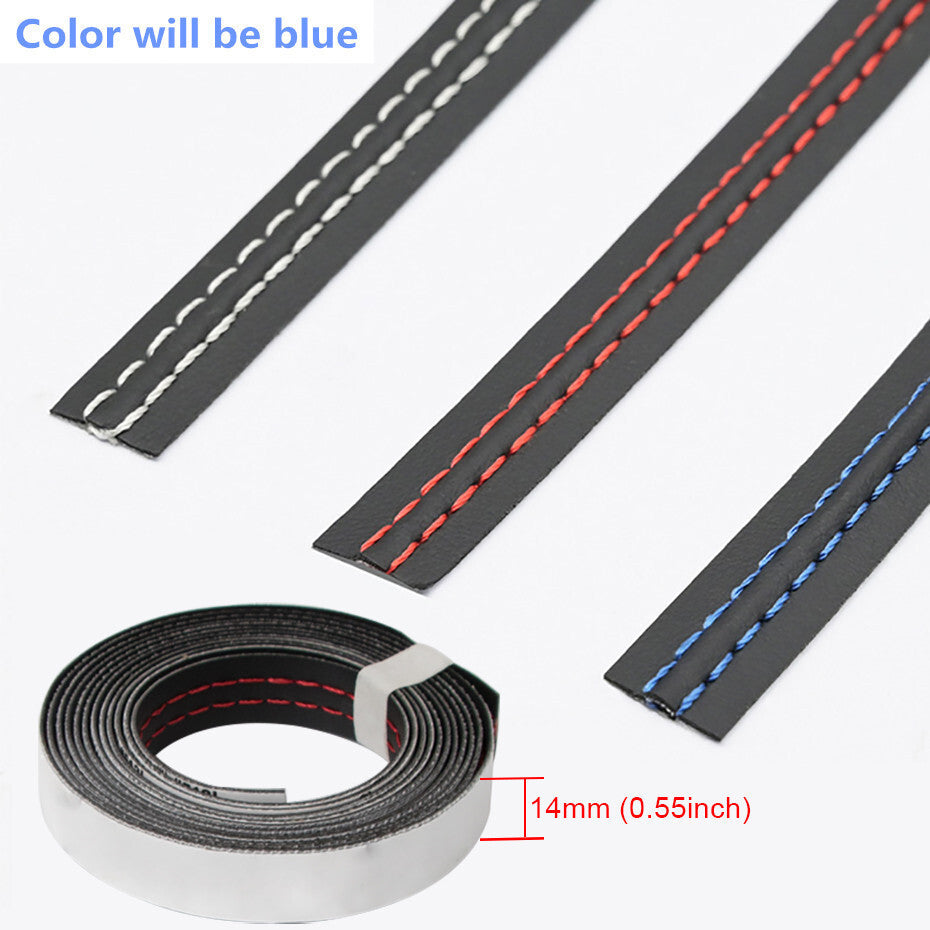 Car Interior Molding Strip Door Dashboard Edge Trim Decor PU Leather Accessories