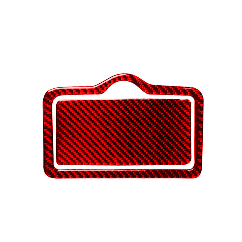 Red Rear Drain Cup Panel Trim Interior Carbon Fiber Sticker for Audi Q7 2016-19
