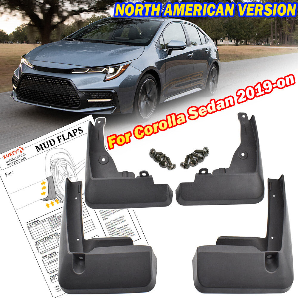 Set Mud Flaps Splash Guards Mudguard for Toyota for Corolla E210 4dr Sedan 2019-2023 Q