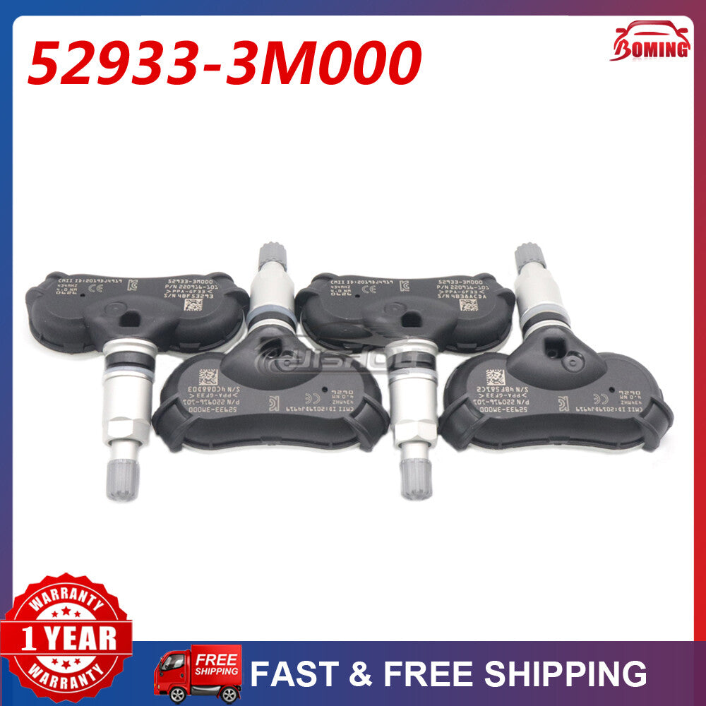 4x New TPMS Tire Pressure Sensors for Hyundai iX35 Equus 52933-3M000 529333M000