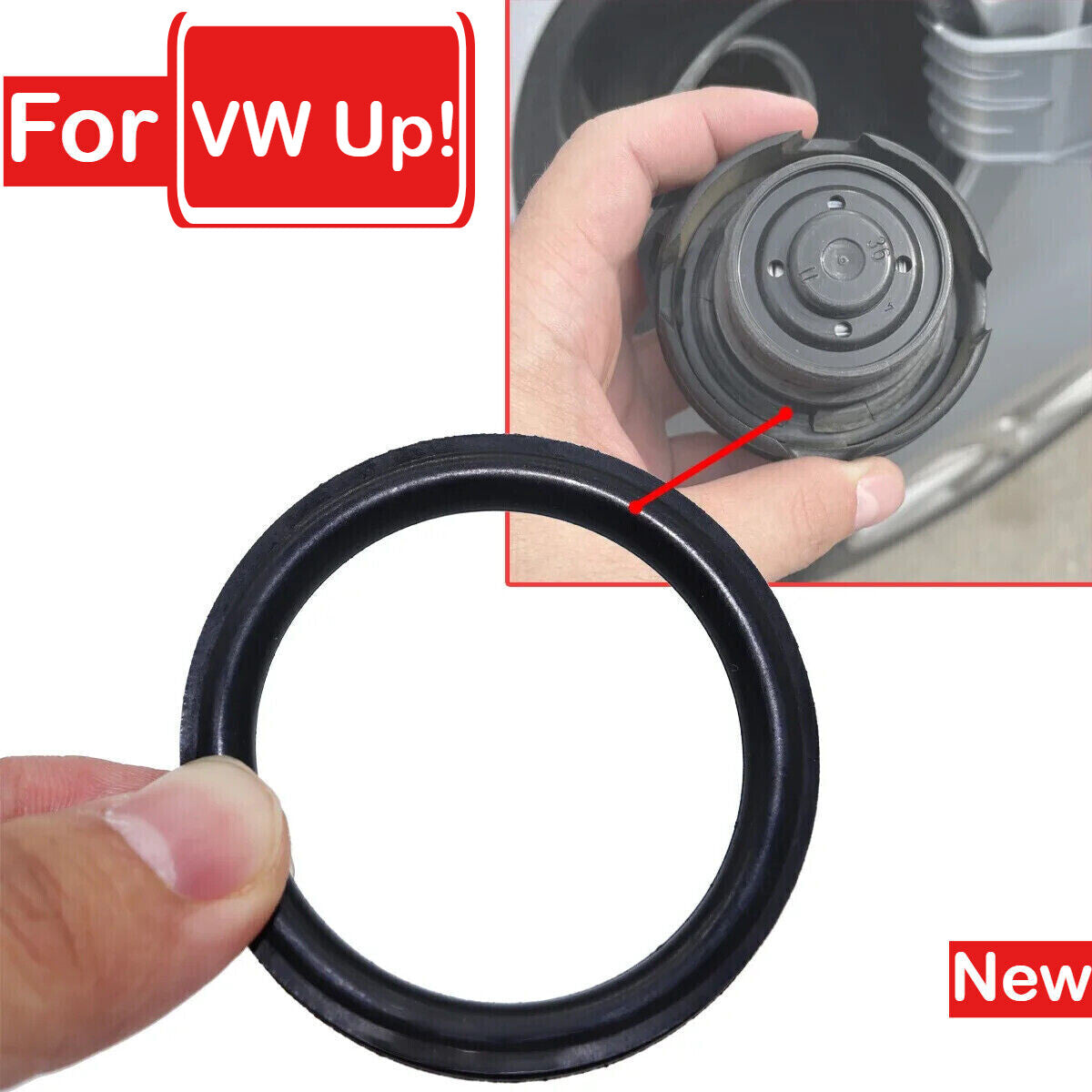 Fuel Cap Seal for VW Up! Fuel Filler Neck Gas Cap Repair Rubber Gasket 2012-2024