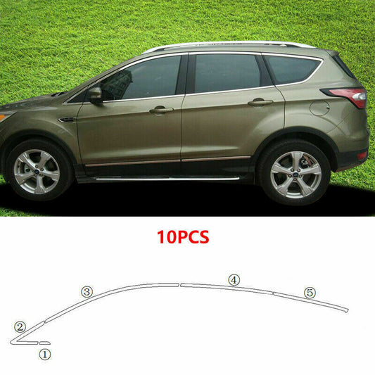 for Ford Escape Kuga 2013-2019 Chrome Car Window Sill Trim Molding Strip Cover