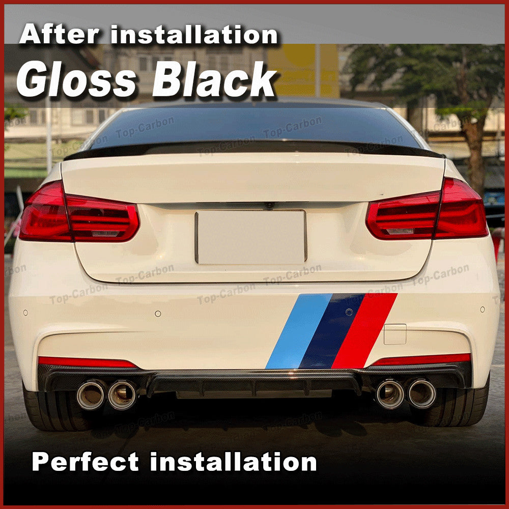 for BMW 3 Series F30 320i F80 M3 2013-18 Gloss Black Rear Trunk Spoiler Wing Lip