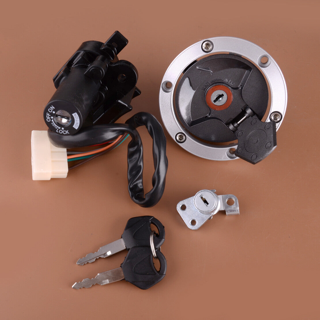 Ignition Switch Lock Gas Cap Kit Fit for Kawasaki 250R EX250F 1988-2007 Q