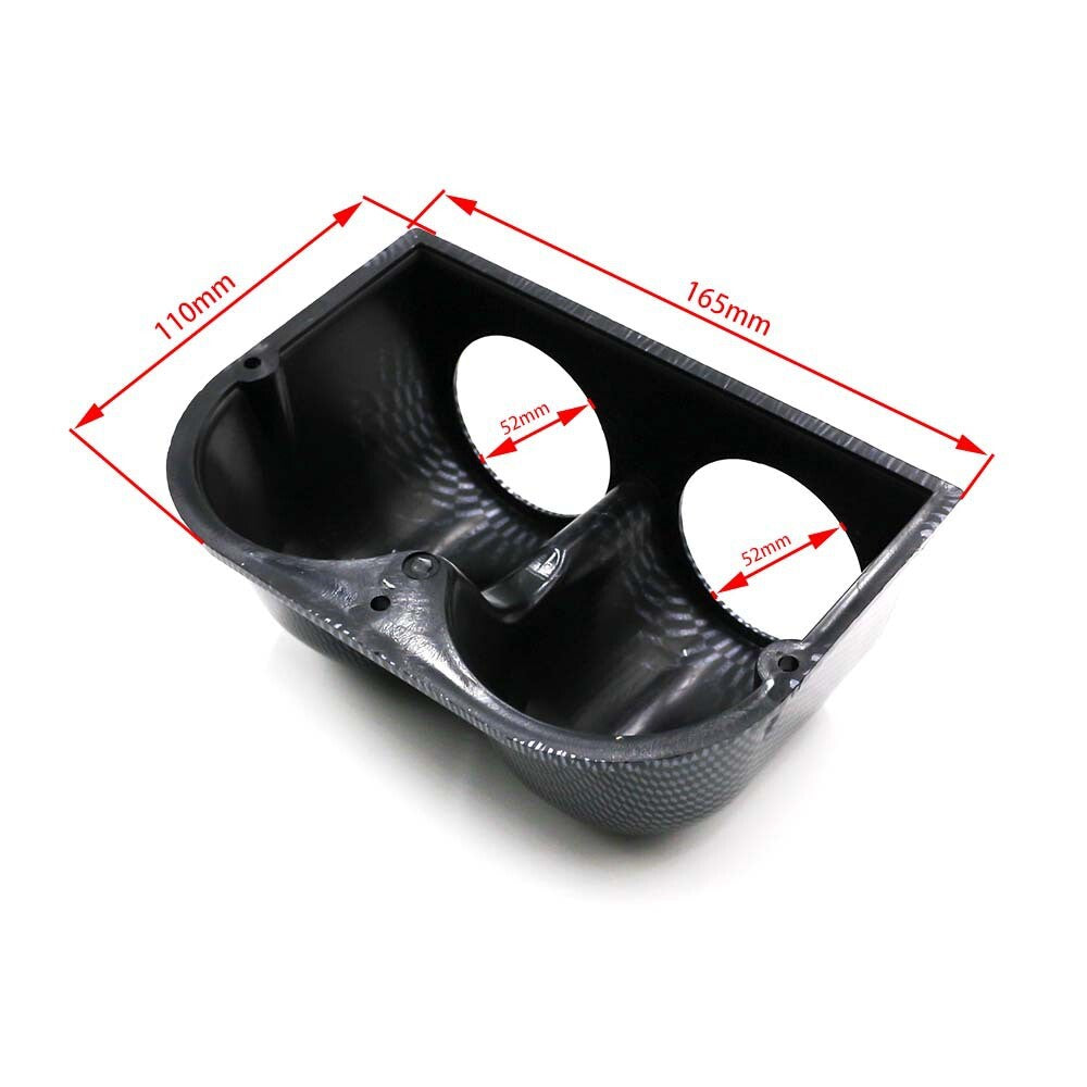 2 52mm Car Dual Dash Gauge Meter Pod 2 Hole Dashboard Mount Holder Bracket Cup Q