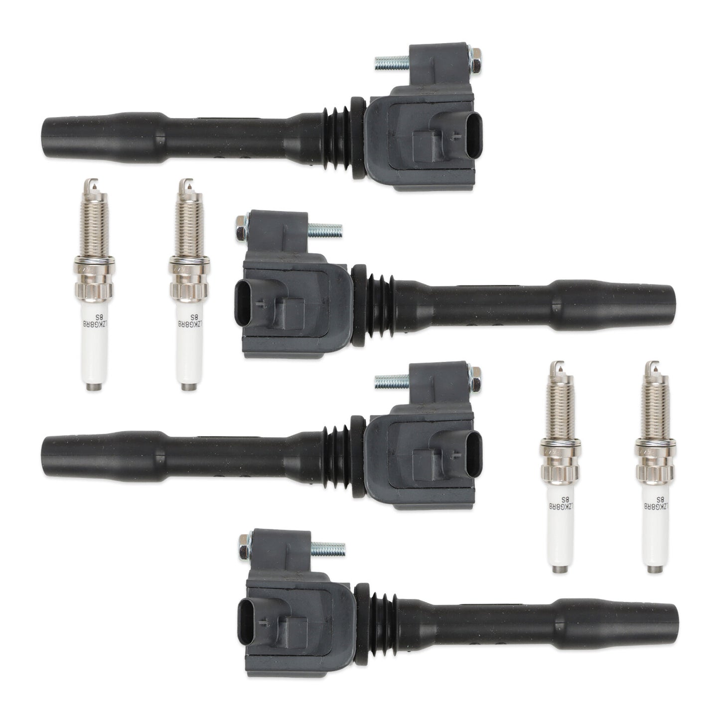 4Pcs Ignition Coil + Iridium Spark Plug for BMW 230i/230i xDrive/430i/430i UF750