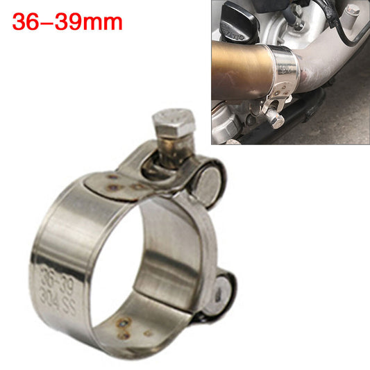1x Motorcycle Exhaust Pipe Clamp 39mm Stainless Steel Muffler Fixed Caliper