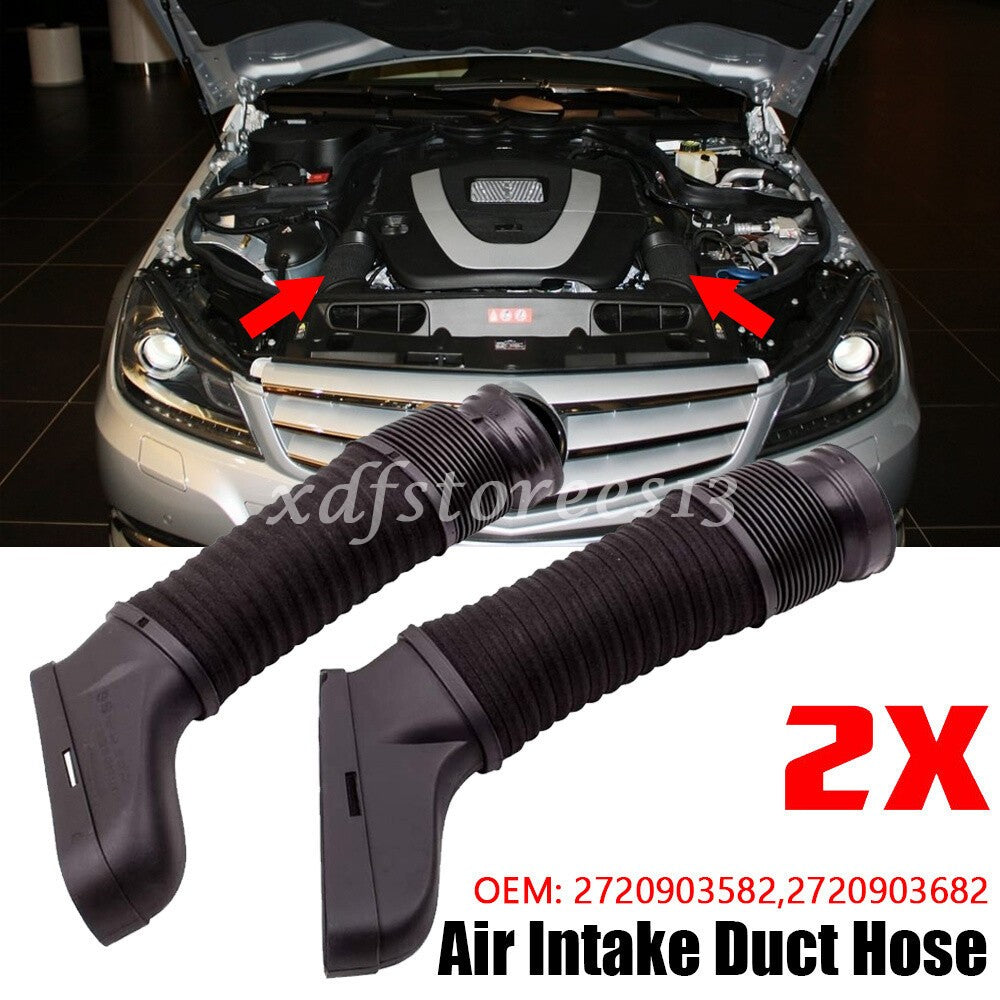 Pair Air Intake Inlet Duct Hose for Mercedes-Benz W204 W212 C300 C350 LeftRight Q