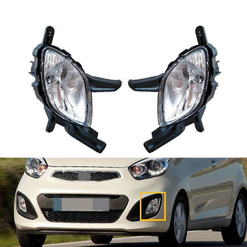 Pair Rear Bumper Fog Lights for Kia Picanto Morning 2011-2015