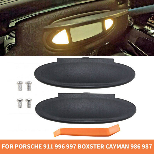Sun Visor Mirror Cover Black fit for Porsche 911 996/997 Cayman 986/987 AT