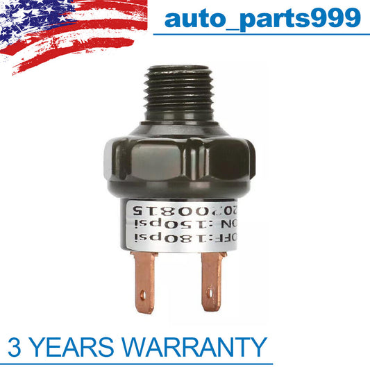 1-piece pack of 150-180PSI pneumatic switch, tank mounting thread 1/4 inch NPT, suitable for train horns. n