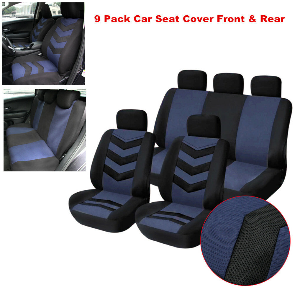 9-piece car for seat cover set, front and rear, universal, all-season, washable. n
