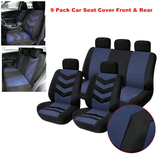 9-piece car for seat cover set, front and rear, universal, all-season, washable. n