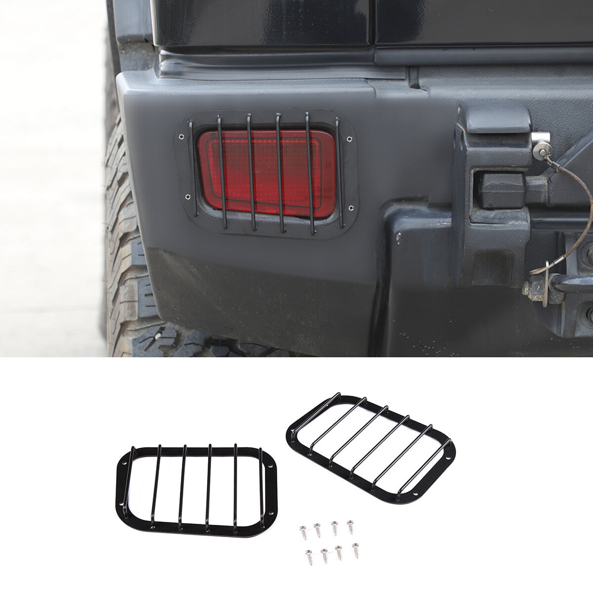 External steel rear fog light cover trim for Hummer H2 (July 2003) n