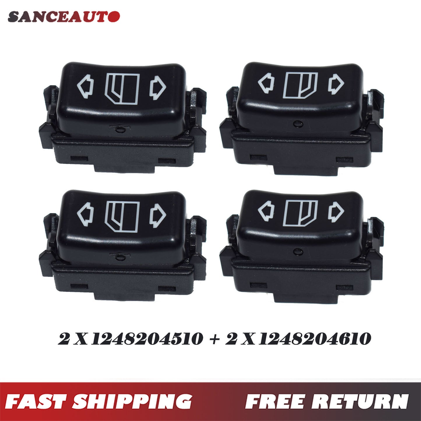 Suitable for MERCEDES W124 W126 W201 console power window switch 1248204510, 1248204610- n
