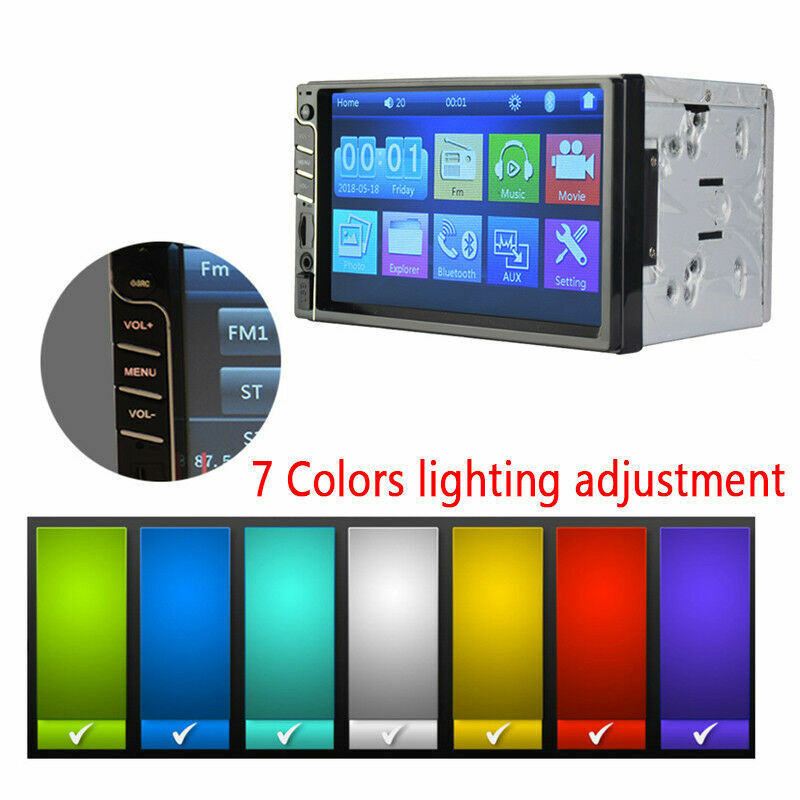 7-inch 2DIN Bluetooth digital touchscreen hands- car audio/video AUX MP5 player n