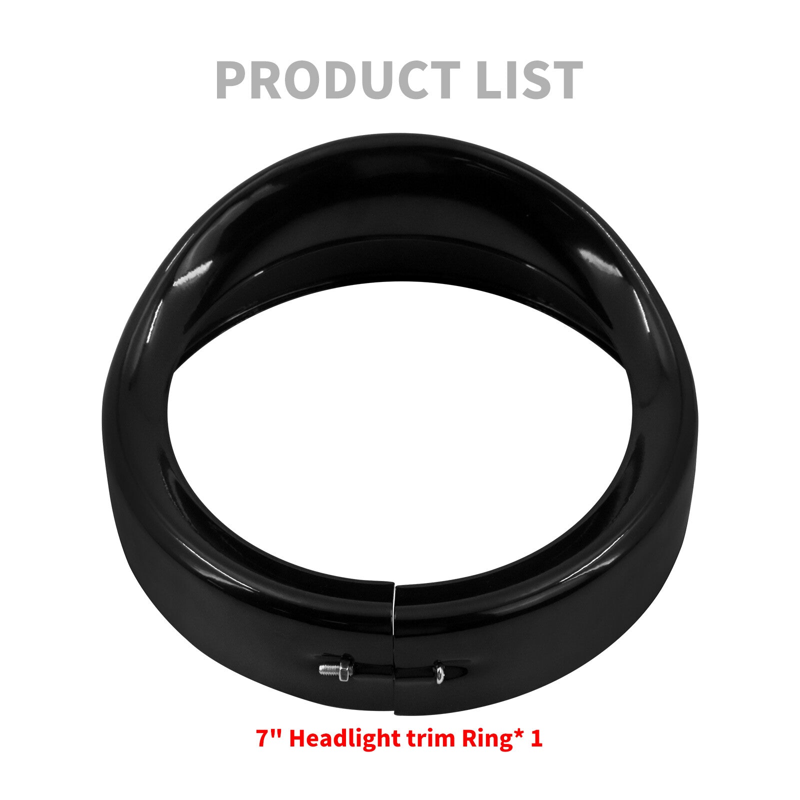 7'' Headlight Bezel Trim Visor Ring Fit for Harley Touring FLHR Dyna Softail FLS Q