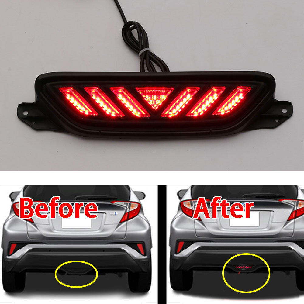 For Toyot@a CHR C-HR 2017-2020 LED Brake Tail Light Rear Bumper Fog Lamp DRL n