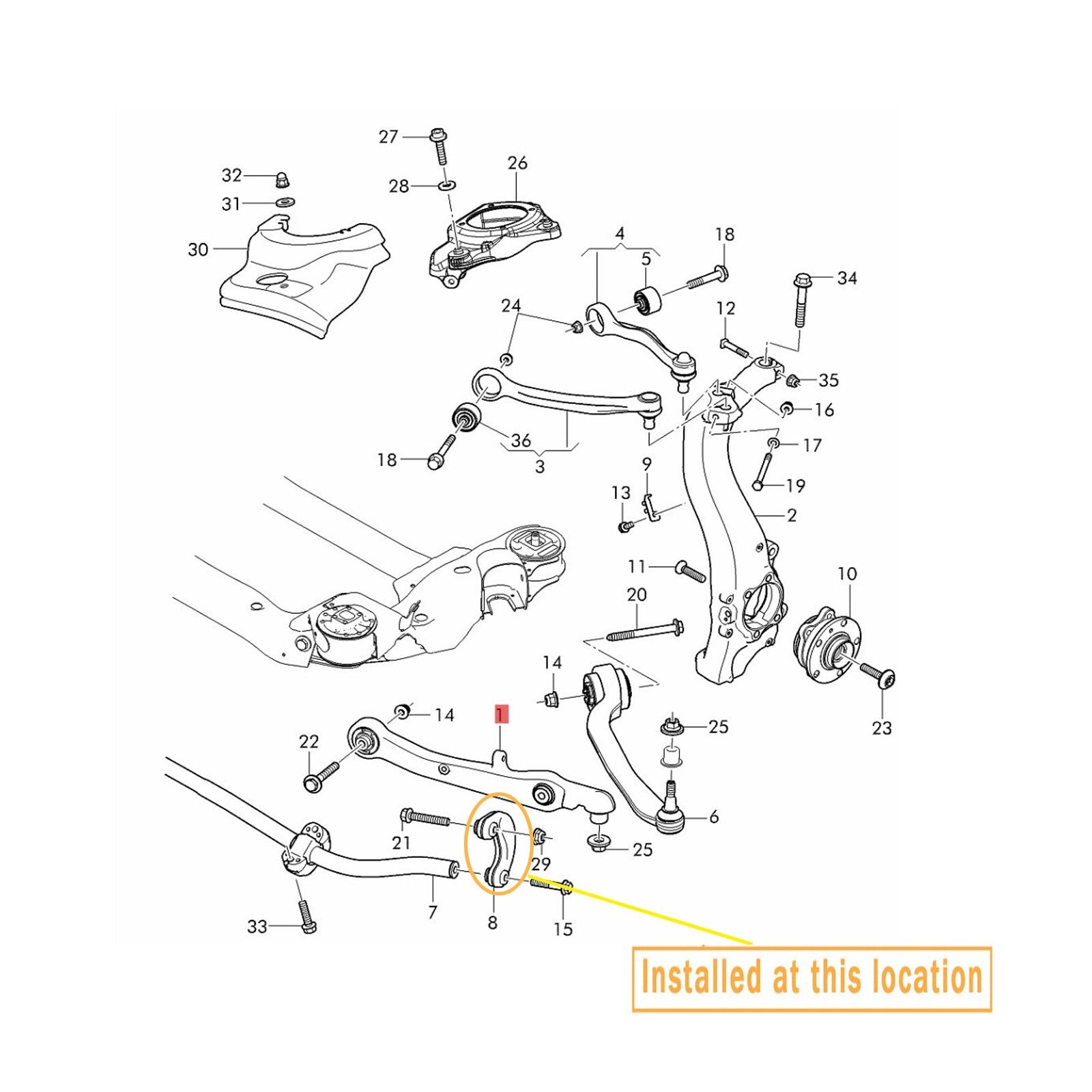 Suitable for Bentley GT GTc Flying Spur (2004 - 2018) Sway Bar Link kit