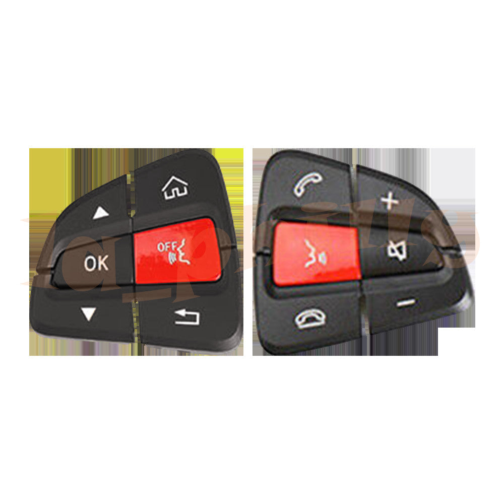 Red Steering Wheel Switch Button Cover Repair Kit for Benz W205 C-class LHRH Q