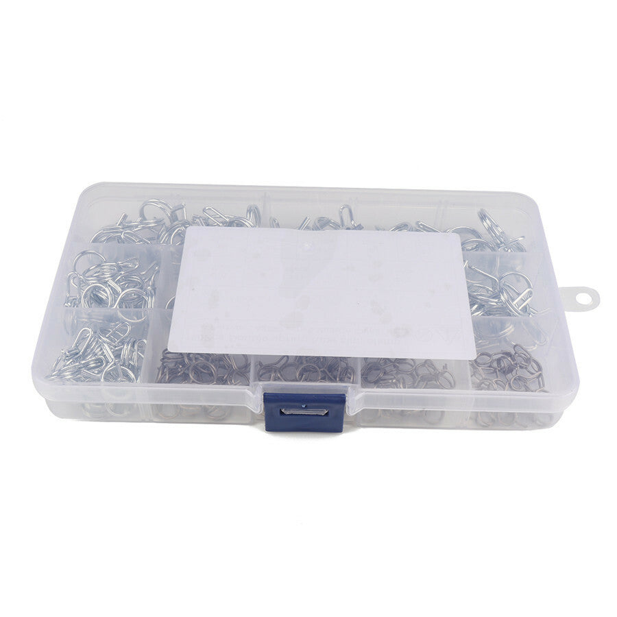 Double Wire Spring Fuel Line Hose Tube Clamp Clip Kit 150Pcs Boxed Car Fastener