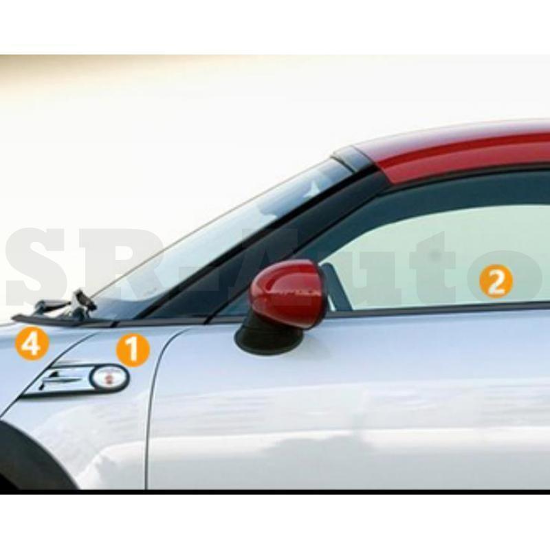 for MINI Cooper Coupe R58 2012-2015 Windows Sill Molding Strip Trim Black Steel n