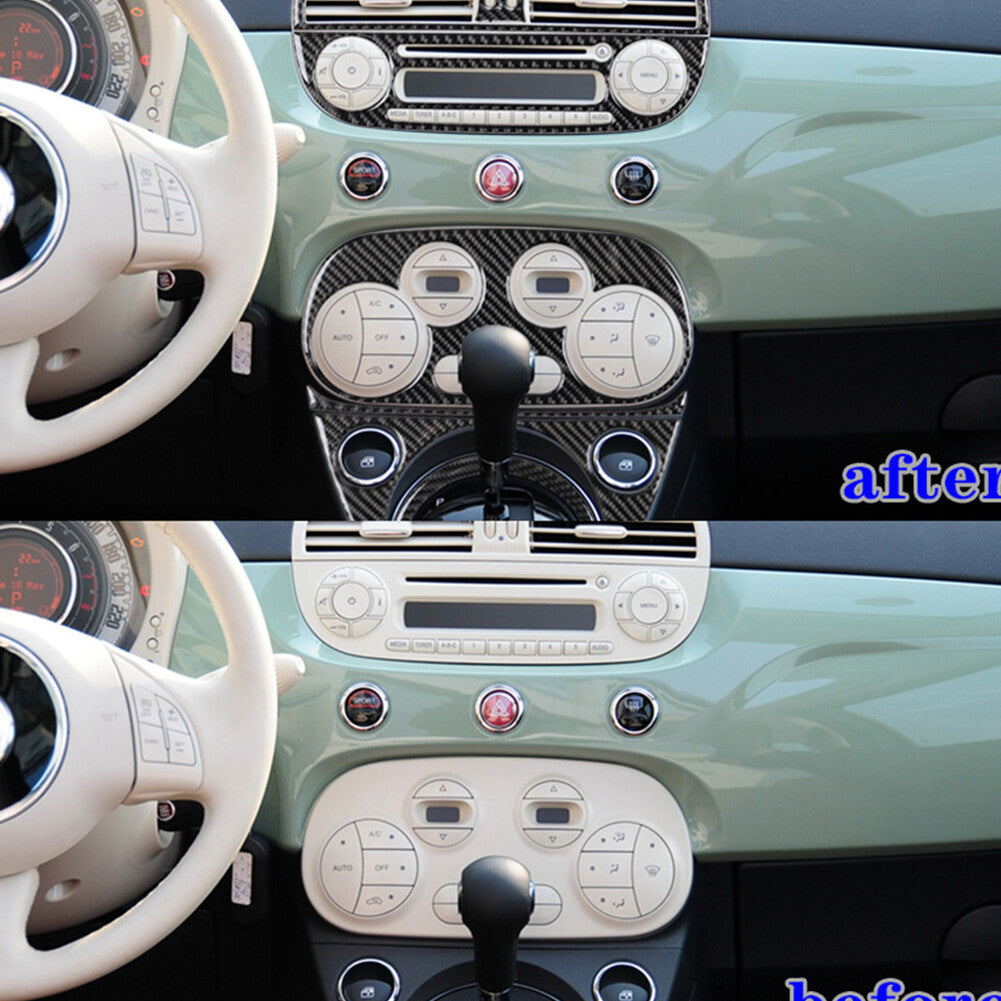 Carbon Fiber CD Player Panel Decorative Trim Cover for Subaru Forester 2005-2006 v