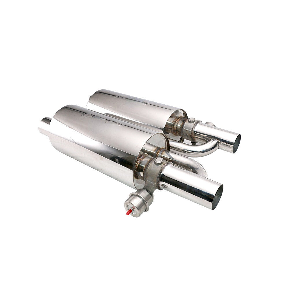 Pair 3 Adjust The Sound Muffler W/ Exhaust Valve Outlet 6.72 Body 640mm Lengt